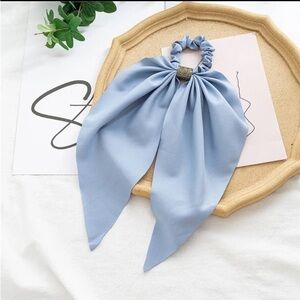 Diamond Bow Hair Tie Scrunchies, Blue